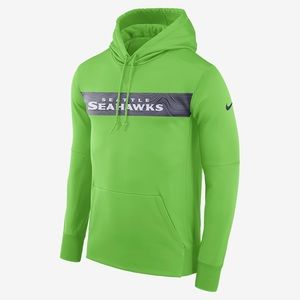 Nike Dri-FIT Therma (NFL Seahawks) Men's Pullover Hoodie neon green